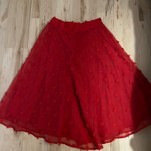 Anthropologie gorgeous red midi skirt ♥️ - Picture 3 of 3